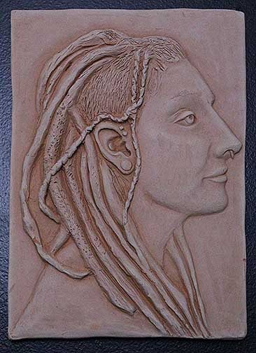 A profile relief sculpture was inspired by Renaissance sculptures created during my semester abroad in Florence, Italy.