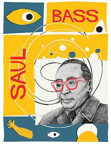 This is part of a three-part poster series meant to praise the graphic designers that influence my work. This poster is praising Saul Bass and his work on various movie title scenes.