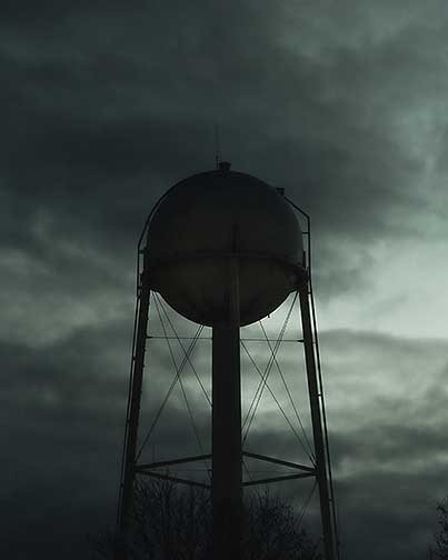 A water tower.