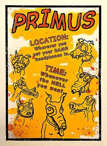 A mock gig poster for the band Primus.