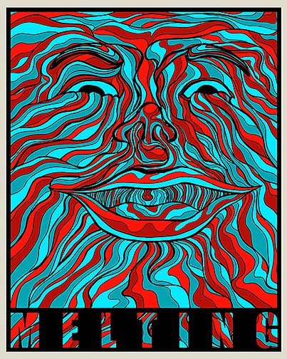 A personal illustration of a melting face.