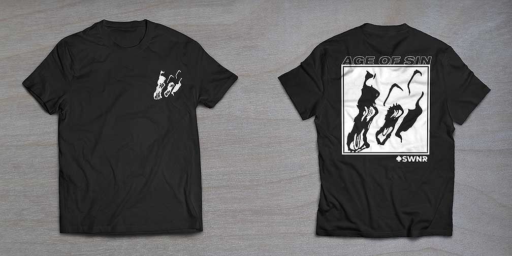 A T-Shirt mock up of a silkscreen print